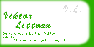 viktor littman business card